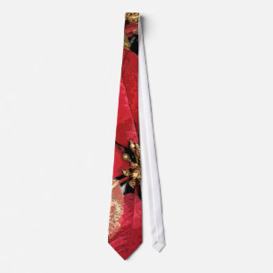 Holiday Poinsetta Christmas Tie