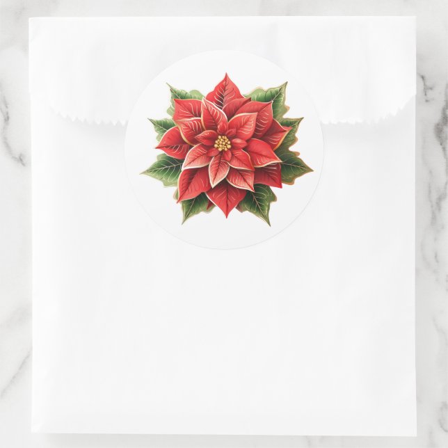 Holiday Poinsettia Stickers (Bag)