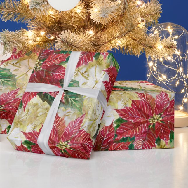 Holiday Poinsettia Wrapping Paper (Holidays)