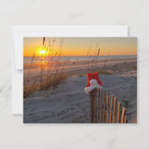 Holiday post card of beach scene Amelia Island