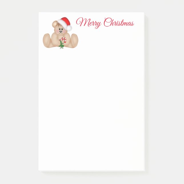 Holiday Post-it-Notes-Santa Bear Post-it Notes (Front)
