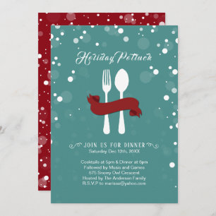 Holiday Potluck Dinner Invitation