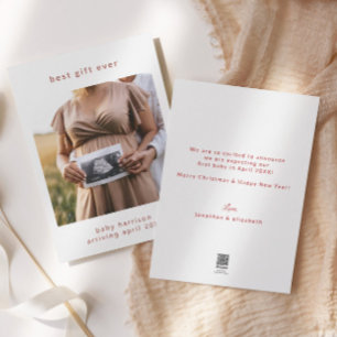 Holiday Pregnancy Announcement Best Gift Ever Card