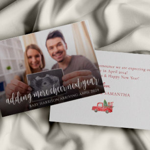 Holiday Pregnancy Announcement Christmas Card