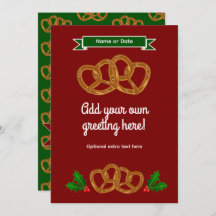 Holiday Pretzels in Red & Green - own text / photo