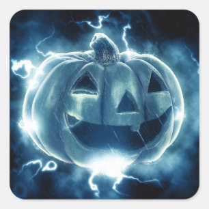 Holiday Pumpkin Square Sticker