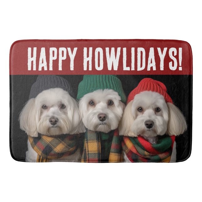 Holiday Pups Bath Mat (Front)