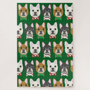Holiday Pups Green Jigsaw Puzzle