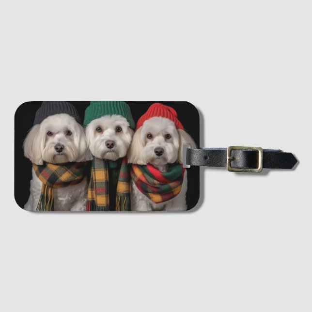 Holiday Pups Luggage Tag (Front Horizontal)