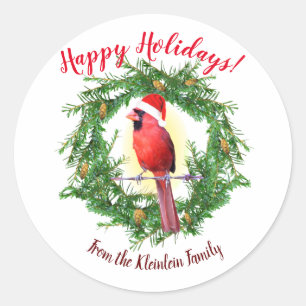 Holiday Purple Martin Classic Round Sticker