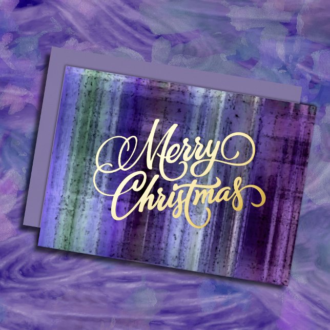 Holiday Purple Plaid Merry Christmas Card (Creator Uploaded)