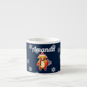 Holiday Raccoon Espresso Cup