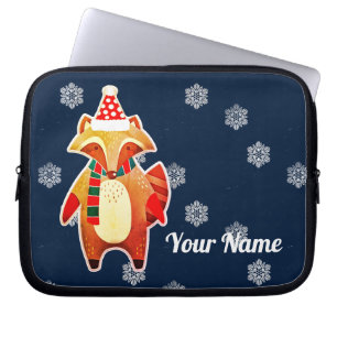 Holiday Racoon Laptop Sleeve