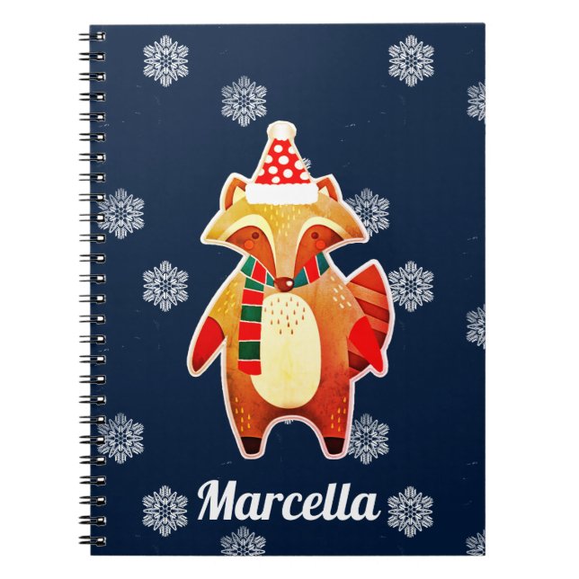 Holiday Racoon Notebook (Front)