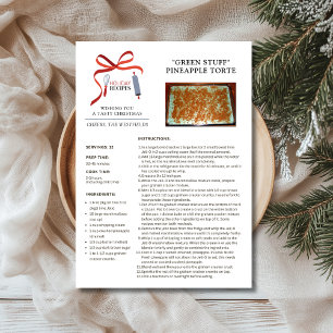 Holiday Recipes Green Stuff Christmas Card