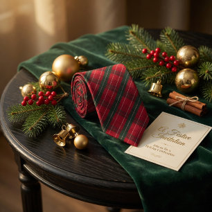 Holiday Red Pattern Tie
