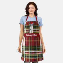 Holiday Red Plaid Boston Terrier Dog Christmas