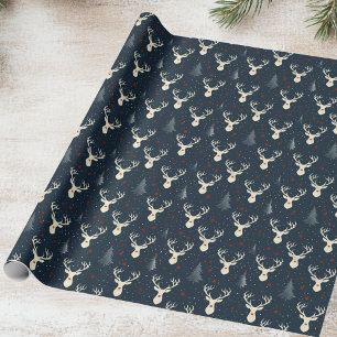 Holiday Reindeer, Christmas Tree, Snowflake Wrapping Paper