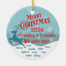 Holiday Reindeer Personalised Ceramic Ornament