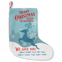 Holiday Reindeer Personalised Christmas Stocking