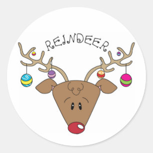 Holiday Reindeer Sticker