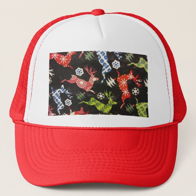 Holiday Reindeer Trucker Hat (Front)