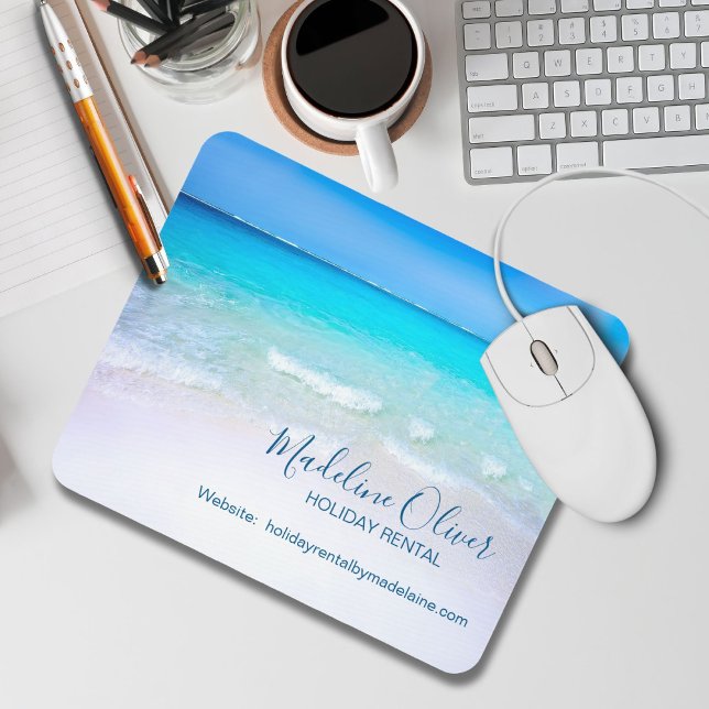 Holiday Rental Blue Ocean Sky Information Mouse Pad (Creator Uploaded)