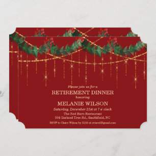 Holiday Retirement Dinner Invitation