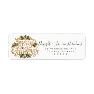 Holiday Return Address Label