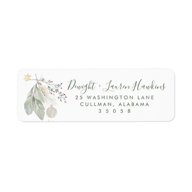 Holiday | Return Address Label (Front)
