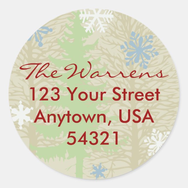 Holiday Return Address Label Template (Front)