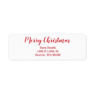 Holiday Return Address Labels