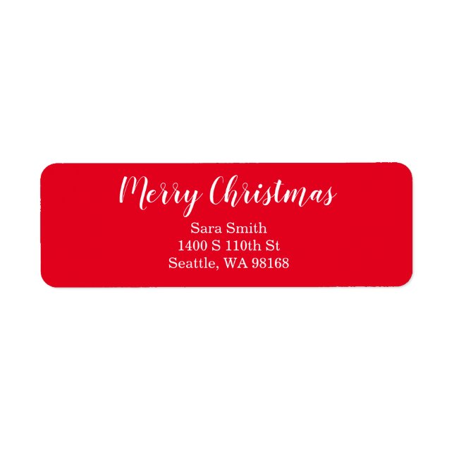 Holiday Return Address Labels (Front)