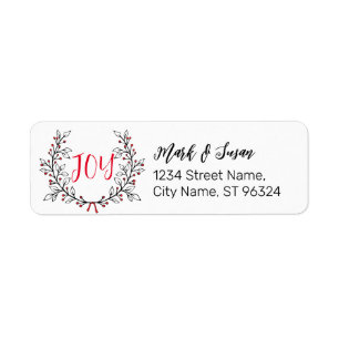 Holiday Return Address Sticker