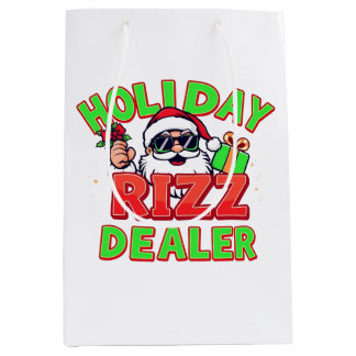 Holiday Rizz Dealer gen alpha meme Christmas Medium Gift Bag