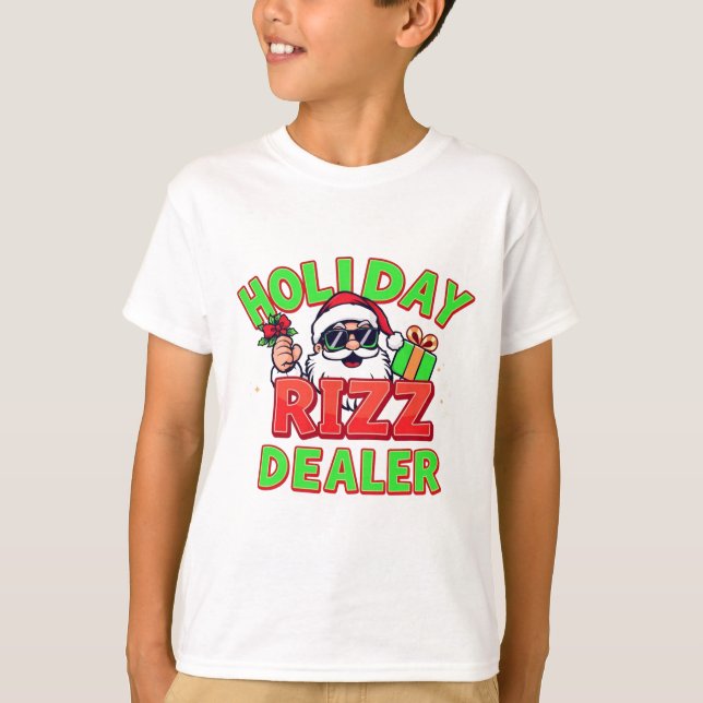 Holiday Rizz Dealer gen alpha meme Christmas T-Shirt (Front)