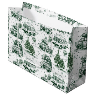 Holiday Road Trip Christmas Gift Bag   green