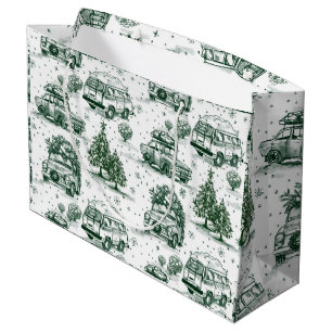 Holiday Road Trip Christmas Gift Bag   green