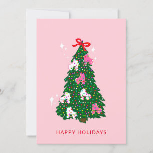 Holiday Roller Skate Ornaments Christmas Tree  Card