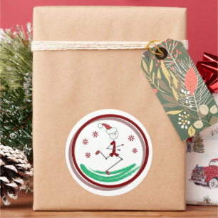 Holiday Runner Guy Stickers