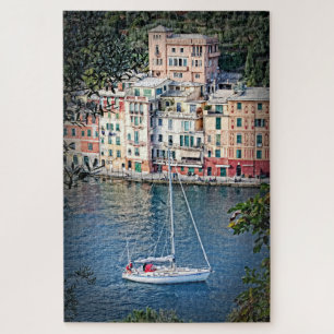 Holiday Sailing to Portofino Italy -20x30-1014 pc Jigsaw Puzzle