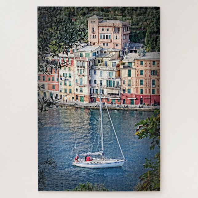 Holiday Sailing to Portofino Italy -20x30-1014 pc Jigsaw Puzzle (Vertical)