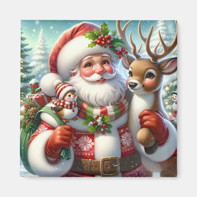 Holiday Santa Magnet (Front)