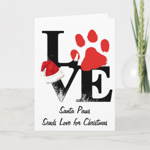 Holiday Santapaws -Paw Print in Christmas LOVE