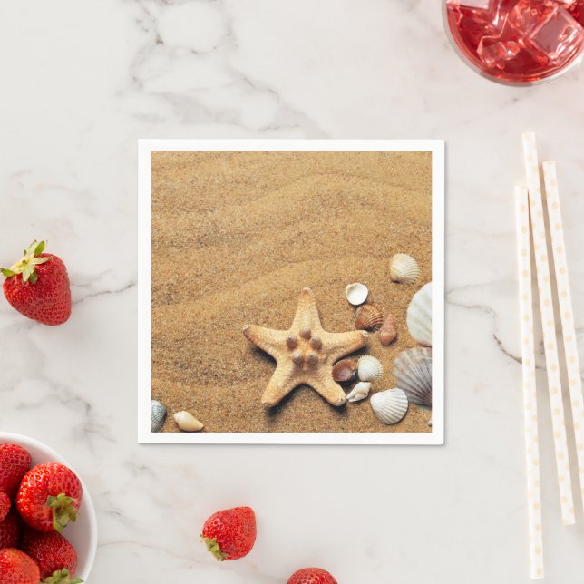 Holiday Seashells Beach   Napkin (Insitu)