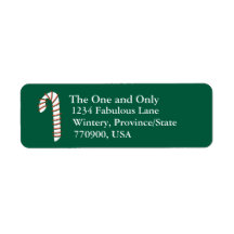 Holiday Season Artistic Candy Cane Labels