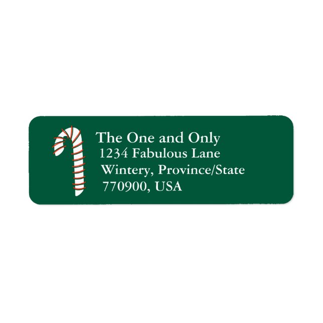 Holiday Season Artistic Candy Cane Labels (Front)