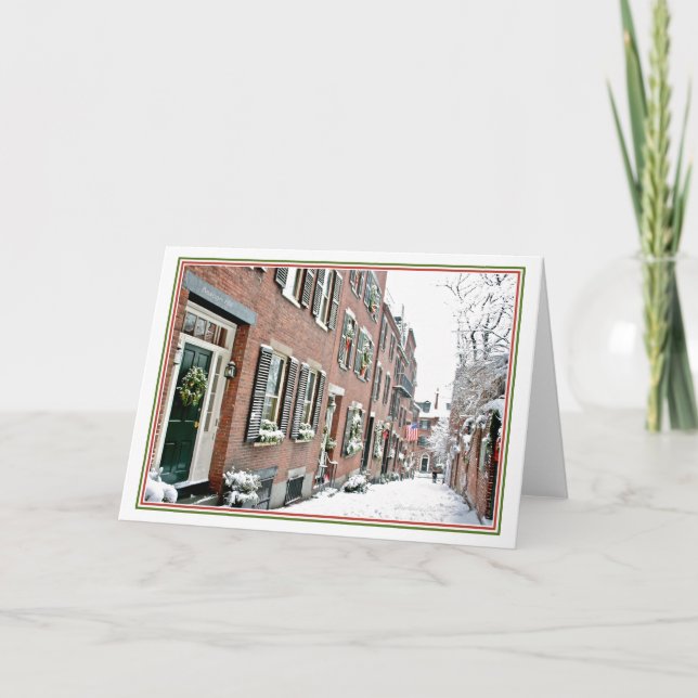 Holiday Season Beacon Hill: Boston MA: Card (Front)