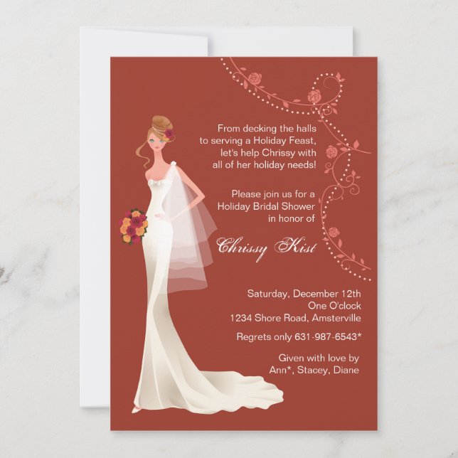 Holiday Season - Bridal Shower Invitation (Front)