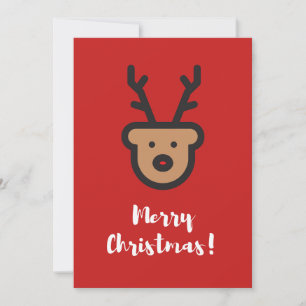 Holiday Season, Christmas, Cute Reindeer Card